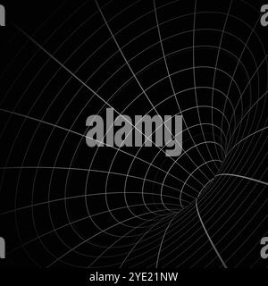 conception abstraite de vecteur de tunnel filaire 3d Illustration de Vecteur