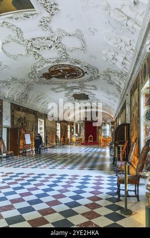 Les Chevaliers ? Hall dans le château de Rosenborg, Copenhague, Danemark, Europe Banque D'Images