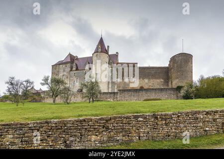 Le Château de Châteauneuf est une forteresse du XVe siècle située sur la commune de Châteauneuf, à 43 km de Dijon, en France, en Europe Banque D'Images