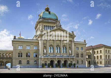 Le Palais fédéral est le nom du bâtiment de Berne dans lequel se trouvent l'Assemblée fédérale suisse et le Conseil fédéral, Swizerland Banque D'Images