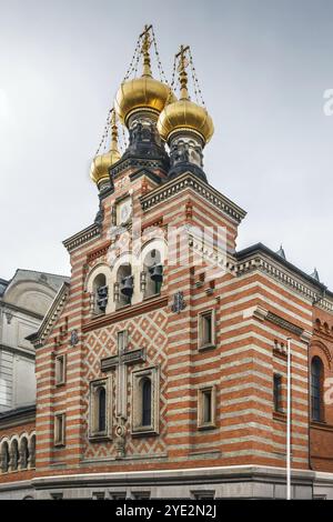 L'église Alexander Nevsky est l'église orthodoxe russe de Copenhague, au Danemark, en Europe Banque D'Images