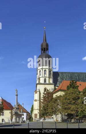 L'église Saint Nicolas est une cathédrale gothique située à Trnava, en Slovaquie. Il a été construit entre 1380 et 1421 Banque D'Images