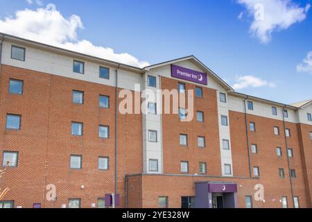 Leeds Royaume-Uni, 14 mai 2020 : le premier Inn Hôtel situé dans la ville de Castleford à Wakefield au Royaume-Uni par un jour de ciel bleu ensoleillé Banque D'Images