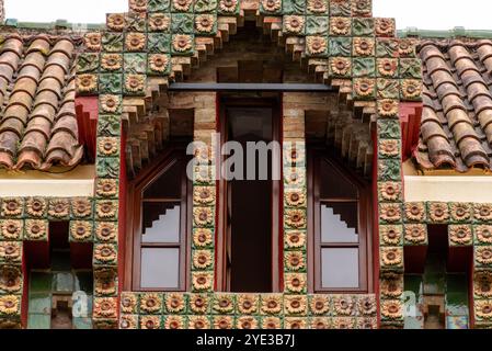 Comillas, Espagne - 19 mai 2024 - L'emblématique Villa Qijano à Comillas, Espagne, conçue par Antoni Gaudi Banque D'Images