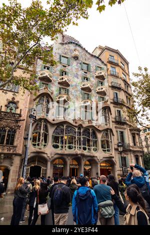 Casa Batillo, Antonio Gaudi, Barcelone, Espagne Banque D'Images