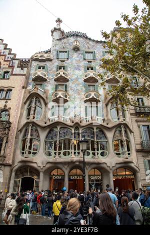 Casa Batillo, Antonio Gaudi, Barcelone, Espagne Banque D'Images