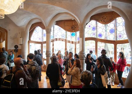 Casa Batillo, Antonio Gaudi, Barcelone, Espagne Banque D'Images