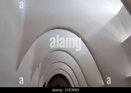 Soutènements de toit en voûte, Casa Batillo, Maison Antonio Gaudi, Barcelone, Espagne Banque D'Images