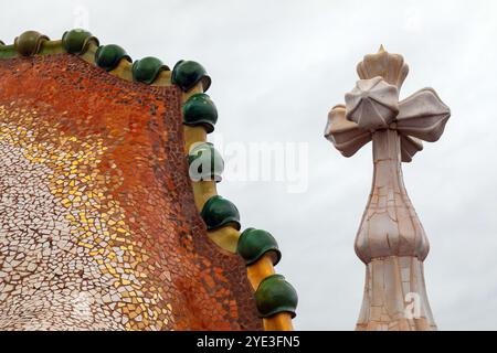 Casa Batillo, Antonio Gaudi, Barcelone, Espagne Banque D'Images