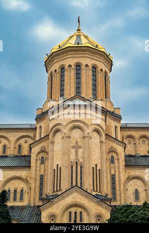 Détails de Sameba ou Cathédrale Sainte Trinité de Tbilisi.Georgia. Banque D'Images