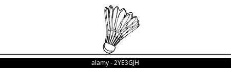 Illustration vectorielle minimaliste d'un volant, dessiné avec une seule ligne continue Illustration de Vecteur