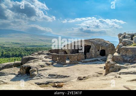 Vieille ville grotte Uplistsikhe à Shida Kartli, Géorgie. Côté patrimoine mondial de l'UNESCO. Banque D'Images