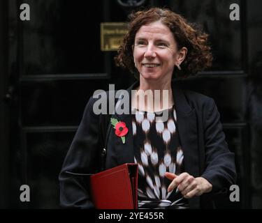 Londres, Royaume-Uni. 29 octobre 2024. Anneliese Dodds, ministre d'État au développement au Foreign Commonwealth and Development Office, ministre des femmes et de l'égalité, députée d'Oxford East. Les ministres assistent à la réunion du cabinet du gouvernement à Downing Street, Londres, Royaume-Uni crédit : Imageplotter/Alamy Live News Banque D'Images