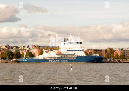 Polaris est un brise-glace finlandais amarré à Helsinki, en Finlande. Construit en 2016 par Arctech Helsinki Shipyard Banque D'Images