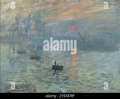 CLAUDE MONET (1840-1926) peintre français. Sa peinture de 18972 impression, Sunrise qui a donné le nom à l'impressionnisme Banque D'Images