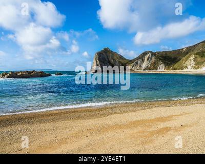 Prog Oswald's Bay sur la côte jurassique dans le Dorset. Banque D'Images