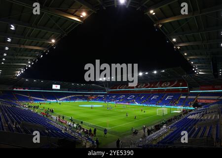 Cardiff, Royaume-Uni. 29 octobre 2024. Vue générale de l'intérieur du stade avant le match de qualification européenne féminin de l'UEFA au stade de Cardiff City, Cardiff. Le crédit photo devrait se lire : Annabel Lee-Ellis/Sportimage crédit : Sportimage Ltd/Alamy Live News Banque D'Images