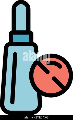 Spray nasal pour traiter les problèmes de nez et de sinus bloqués, fournissant un soulagement et favorisant la santé nasale Illustration de Vecteur