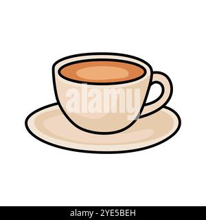 Charmante tasse à café Vector Clip Art pour des conceptions de boissons confortables Illustration de Vecteur