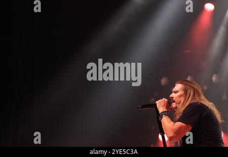 Zagreb, Croatie. 29 octobre 2024. James Labrie du groupe de rock Dream Theater se produit lors d'un concert à l'Arena Zagreb le 29 octobre 2024 à Zagreb, Croatie. Photo : Marko Prpic/PIXSELL crédit : Pixsell/Alamy Live News Banque D'Images