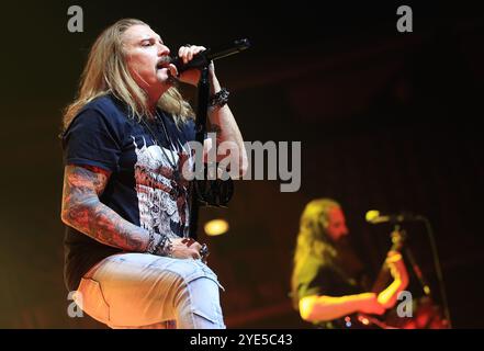 Zagreb, Croatie. 29 octobre 2024. James Labrie du groupe de rock Dream Theater se produit lors d'un concert à l'Arena Zagreb le 29 octobre 2024 à Zagreb, Croatie. Photo : Marko Prpic/PIXSELL crédit : Pixsell/Alamy Live News Banque D'Images