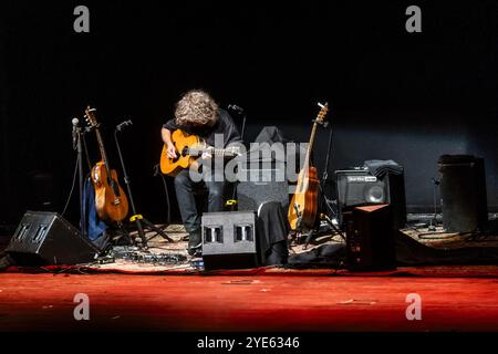 Pat Metheny en concert au Teatro Carlo Felice de Gênes Banque D'Images