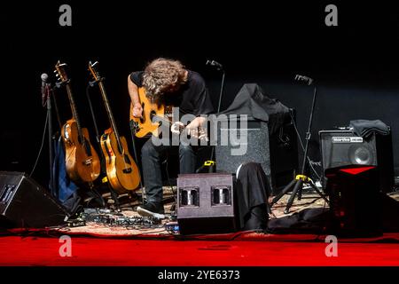 Pat Metheny en concert au Teatro Carlo Felice de Gênes Banque D'Images