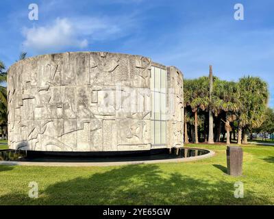 Monument au Bass Museum of Art à Miami Beach, Floride, États-Unis Banque D'Images