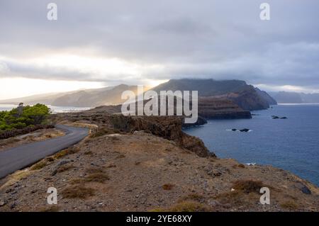 Belle vue à Ponta de São Lourenço à Caniçal. Île de Madère, Portugal Banque D'Images