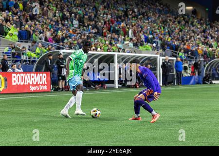 Seattle, Washington, États-Unis. 28 octobre 2024. Les sondeurs remportent la victoire en tirs de pénalité. (Crédit image : © Melissa Levin/ZUMA Press Wire) USAGE ÉDITORIAL SEULEMENT! Non destiné à UN USAGE commercial ! Banque D'Images