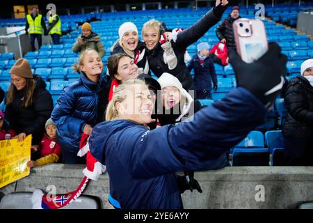 Oslo 20241029. La norvégienne Ada Hegerberg après le match de qualification pour le Championnat d'Europe féminin entre la Norvège et l'Albanie au stade Ullevaal. Photo : Beate Oma Dahle / NTB Banque D'Images