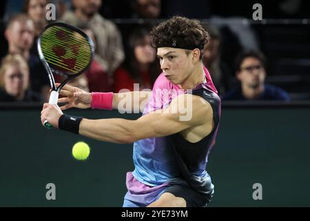 Paris, France. 29 octobre 2024. Ben Shelton des États-Unis au cours de la deuxième journée du Rolex Paris Masters 2024, un tournoi de tennis ATP Masters 1000 le 29 octobre 2024 à Accor Arena à Paris, France - photo Jean Catuffe/DPPI crédit : DPPI Media/Alamy Live News Banque D'Images