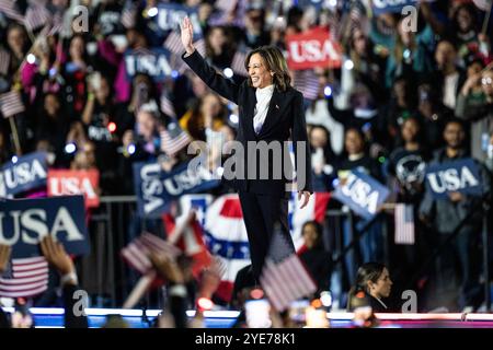 Washington, États-Unis. 29 octobre 2024. Vice-présidente Kamala Harris lors d'un rassemblement de campagne à l'Ellipse à Washington, DC crédit : SOPA images Limited/Alamy Live News Banque D'Images