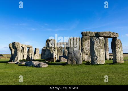 Monument de Stonehenge lors d'un après-midi en Angleterre Banque D'Images