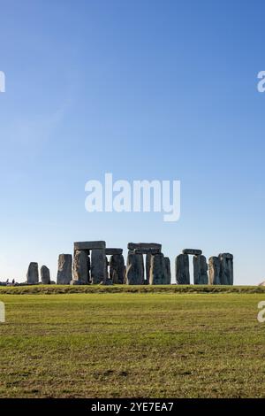 Monument de Stonehenge lors d'un après-midi en Angleterre Banque D'Images