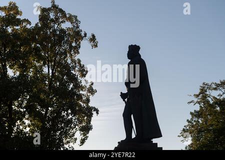 Statue de Boleslaw i Chrobry premier roi de Pologne à Gniezno, Pologne © Wojciech Strozyk / Alamy Stock photo Banque D'Images