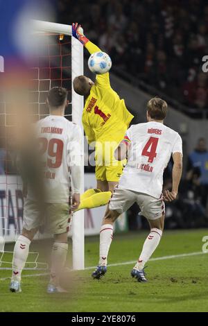 Marvin Schwaebe (1.FC Koeln, gardien de but, #1), Timo Huebers (1.FC Koeln, Défense, #4), DFB Pokal : 1.FC Koeln, Holstein Kiel sur 29.10.2024 au Rheine Banque D'Images