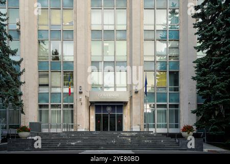 Chisinau, Moldavie. 24 octobre 2024. Vue panoramique de la Maison du Gouvernement de Moldavie dans le centre-ville Banque D'Images