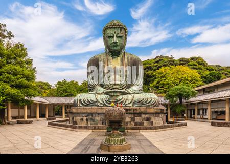 Le Grand Bouddha à Kotokuin à Kamakura dans la préfecture de Kanagawa, Japon Banque D'Images