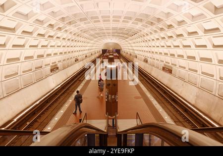 Métro de Washington à Washington D.C. aux États-Unis. Transports publics dans la capitale. Capitol South est une station de métro du métro de Washington. Banque D'Images