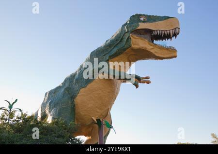 Le plus grand dinosaure du monde à Drumheller, Canada ; Drumheller, Alberta, Canada Banque D'Images