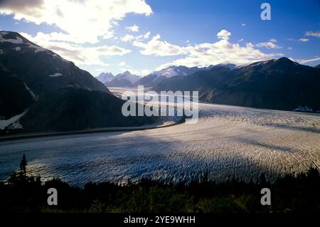 Saumon glacier dans les chaînes limites de la Colombie-Britannique, Canada ; Colombie-Britannique, Canada Banque D'Images