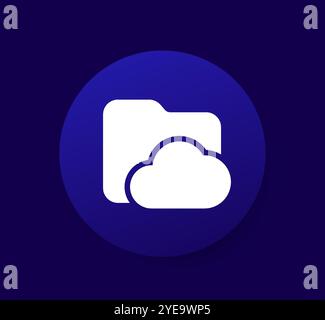 icône du dossier cloud pour les applications Illustration de Vecteur