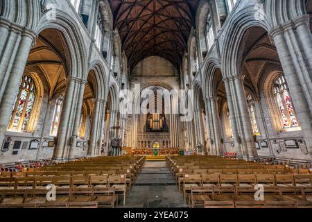 Intérieur de la cathédrale de Ripon, North Yorkshire, Royaume-Uni ; Ripon, North Yorkshire, Angleterre Banque D'Images