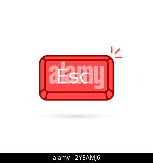 simple touche esc rouge ou bouton escape Illustration de Vecteur