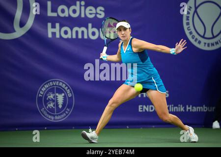 Hambourg, Allemagne. 30 octobre 2024. Tennis, tournoi ITF 75, premier tour, Bencic (Suisse) - Avdeyeva (Russie), la Suisse Belinda Bencic en action. Crédit : Gregor Fischer/dpa/Alamy Live News Banque D'Images