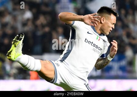 Empoli, Italie. 30 octobre 2024. Lautaro Martinez du FC Internazionale lors du match de Serie A entre l'Empoli FC et le FC Internazionale au stade Carlo Castellani à Empoli (Italie), le 30 octobre 2024. Crédit : Insidefoto di andrea staccioli/Alamy Live News Banque D'Images