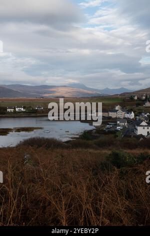 Bunessan et les montagnes de Mull, Argyll et Bute, Écosse Banque D'Images