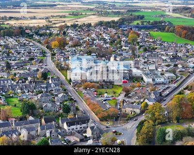 Vue aérienne par drone du Dr Grays Hospital Elgin Moray Scotland Banque D'Images