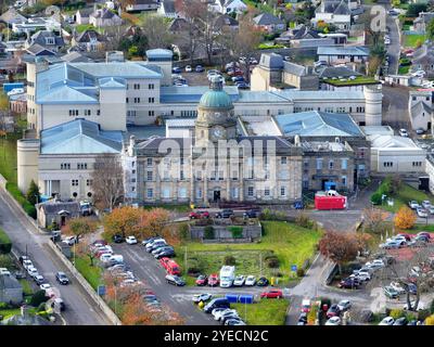 Vue aérienne par drone du Dr Grays Hospital Elgin Moray Scotland Banque D'Images